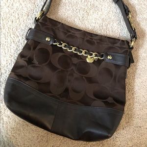 Coach purse- Brown gorgeous leather! Hardly worn!!